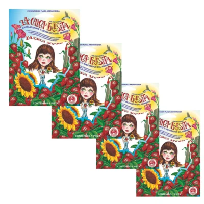 EIVY"S DE MEXICO 4 PCS LA CHICA FRESITA Air Freshener Deodorant Strawberry Fresa Aromatizante
