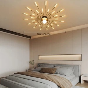Modern Ceiling Light Firework Shape Ceiling Lamp Ceiling Fixture Wall Control - Picture 1 of 22