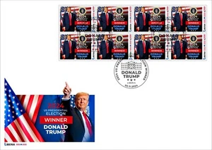 LIBERIA 2024 DONALD TRUMP WINNER OF THE PRESIDENTIAL ELECTION SHEET II MINT NH - Picture 1 of 1