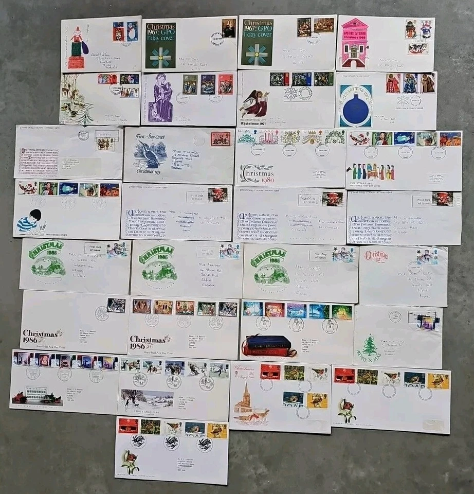 Collection of 29 GB Christmas First Day Covers (FDC) 1966 to 1995 - Image 1 of 1