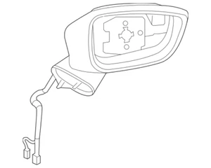 Genuine Mazda 3 Passenger Side Exterior Door Mirror BJD5-69-121F - Picture 1 of 8