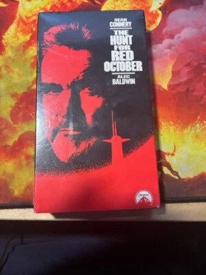 The Hunt for Red October VHS 1990 Tape Sean Connery SEALED Classic Submarine Foto 1 de 4
