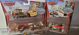 DISNEY PIXAR CARS SARGE&McQUEEN &FRANCESCO F1  ORIGINAL EDITION COLOUR CHANGERS  - Picture 1 of 12