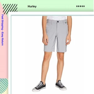 Hurley Youth Hybrid Straight Short, Wolf Gray, L(14/16) - Picture 1 of 5