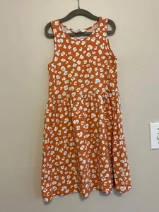 H & M Girls Floral Sleeveless Dress Size 8/10 - Picture 1 of 5