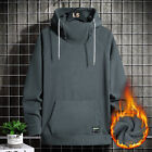 Men's Fleece Hooded Thick Sports Hoodies Sweatshirt Pullover Streetwear Casual