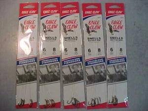 30 SNELLED BAITHOLDER EAGLE CLAW 139 Bait Holder Fishing Hooks Size 8 HOOKS - Picture 1 of 5