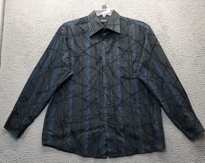 Eighty Eight Platinum Shirt Mens Large Multi Striped Chest Pocket Button Down - Picture 1 of 7
