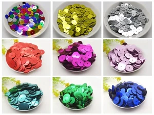 50 gram 5mm 6mm 8mm 10mm 12mm Flat Round Loose Sequins Paillettes sewing Wedding - Picture 1 of 15