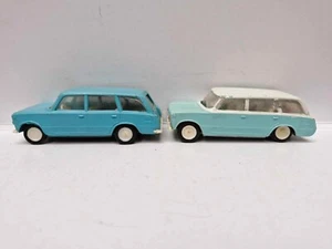 Lot of 2 RARE Odessa Toy Factory PLASTIC Lada 2102 Zhyguli Kombi 1:43 USSR CCCP - Bild 1 von 11