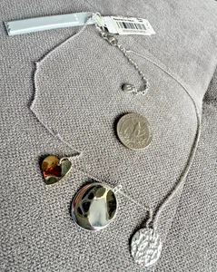 Alwand Vahan AV plata esterlina 925 diseñador firmado colgantes collar talla 16” NUEVO - Imagen 1 de 12