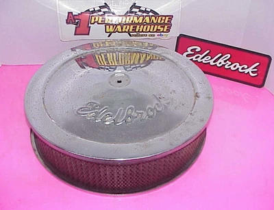 Edelbrock 1221 Pro-Flo Chrome 14" x 4" Round Air Cleaner with Carquest Filter — 第 1/4 张图片