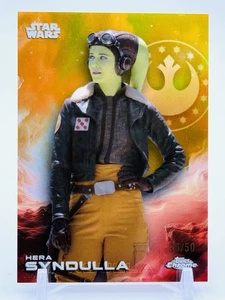 HERA SYNDULLA /50 - TRUE GOLD REFRACTOR #59 - 2025 Topps Chrome Star Wars - Picture 1 of 2