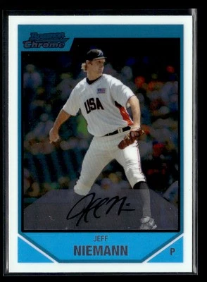 2007 Bowman Draft Picks & Prospects #BDPP83 Jeff Niemann Chrome Prospects RC - Image 1 of 2