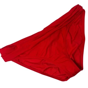 LA BLANCA ROJO MUJER CINTURA ALTA NATACIÓN BIKINI PARTE INFERIOR US 14 NUEVO - Imagen 1 de 6