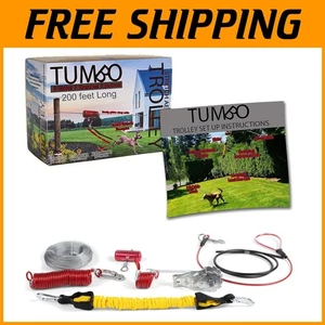 Secure Dog Runner Cable - Tangle-Free Roaming - Red Color - Picture 1 of 10