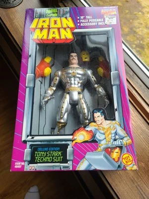 TRAJE TECHNO IRON MAN 10" PULGADAS "TONY START" 1995 TOY BIZ Foto 1 de 4