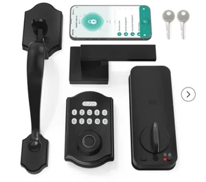 POWIFY Fingerprint Smart Front Door Lock Set APP Control Keyless Entry Door L... - Picture 1 of 6