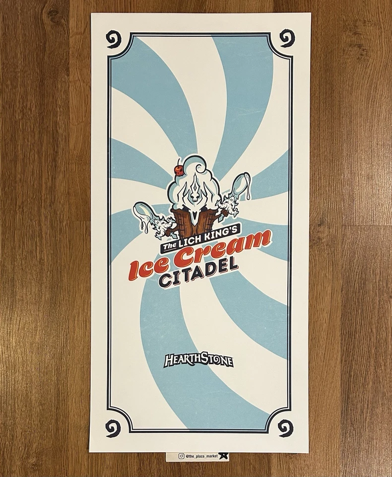 Hearthstone Lich King's Ice Cream Citadel POSTER SDCC 2017 Comic Con Exclusive - Image 1 of 1