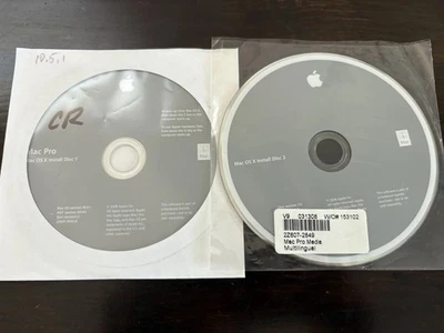 Apple Mac Pro OS X Install Disc 1 & 2 DVD OS 10.5.1 2Z691-6192-A & 6193-A - Image 1 of 4