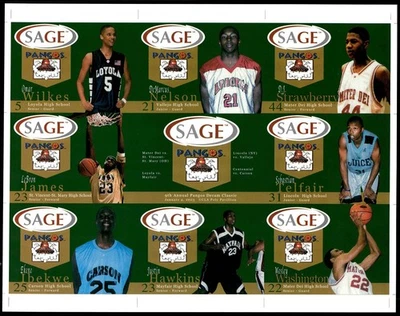 2002-03 Lebron James Rookie Sage Pangos High School hoja verde sin cortar *JP2065 Foto 1 de 2
