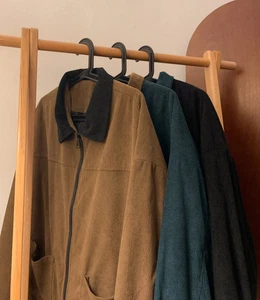 Chaqueta cortavientos americana vintage para hombre abrigo con cremallera moda otoño - Imagen 1 de 18