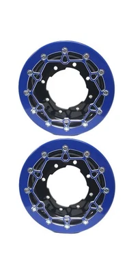 YFZ 450 450R Front Wheels Beadlock 10x5 4+1 Crusher Alba Racing OEM Matte BL - Image 1 of 4