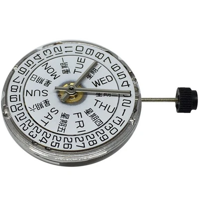 White/Gold Day/Date@3 Automatic Watch Movement For ETA 2836-2 SELLITA SW220 I - Image 1 of 4