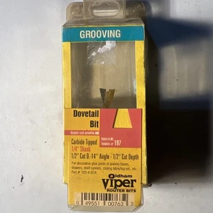 NEW OLDHAM VIPER # 197 Dovetail ROUTER BIT 1/4" SHANK - Picture 1 of 5