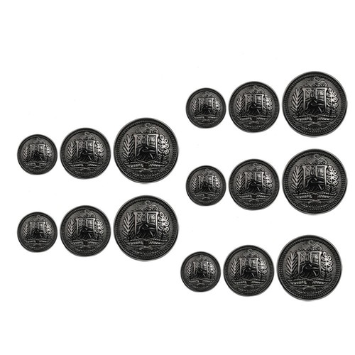 VETEMENTS Blazer 30 pezzi bottoni metallo Miss Man nero moda argento antico