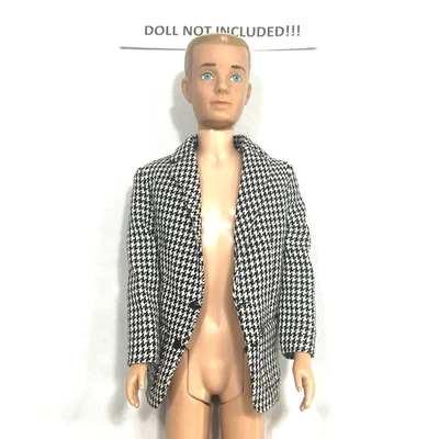 Vintage 1970s Mattel Barbie/ Ken #1499 "COUNTRY CLUBBIN'" Black/White Jacket EXC - Image 1 of 4