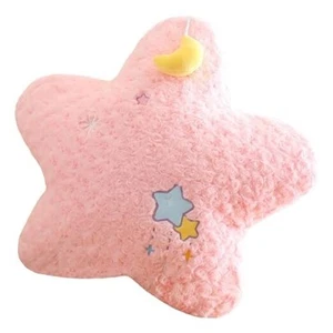 Star Plush Pillow, Star Stuffed Toy Hanging a Moon, Home 17.7inch Star-pink - Picture 1 of 7