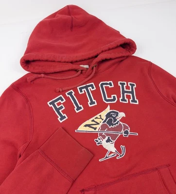 Sudadera con Capucha Abercrombie & Fitch Muscle Para Hombre 2XL Eagle Y2K Roja Pullover Sudadera Foto 1 de 4