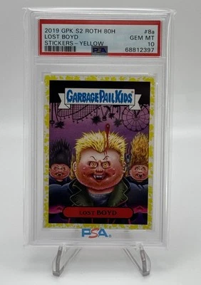 Garbage Pail Kids 2019 REVENGE HORROR-IBLE #8a LOST BOYD Yellow PSA 10 Gem Mint - Image 1 of 3