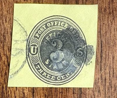 United States: 1873,91/2 MM, cut square SC# UO-2 used. Lot 08-11251 - Image 1 of 2