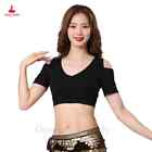 Belly Dance Costume  Belly Dance Training Shirt V-neck Cotton Short Sleeve Tops