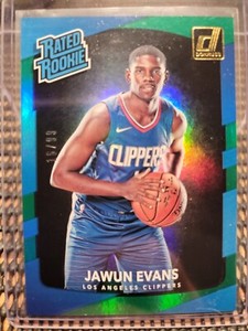 2017-18 Donruss #162 Jawun Evans Rated Rookie Holo Green #/99 Los Angeles 