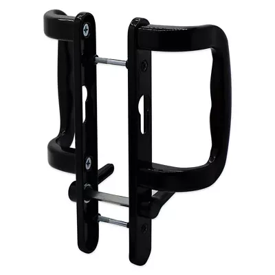 uPVC Fuhr Sliding Patio Door Handle 90mm - Inline Lever Pair Set 90PZ Black - Image 1 of 2