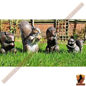 Nuevo adorno de resina de bronce ardilla hogar jardín interior/exterior - Imagen 1 de 14