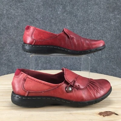 Cobb Hill Shoes Womens 8 M Paulette Slip On Loafer Flats CAG01BG Red Leather - Image 1 of 4
