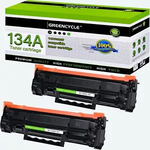 Greencycle 2PK W1340A 134A No Chip Toner Cartridge For HP Laserjet MFP M234sdwe - Picture 1 of 24