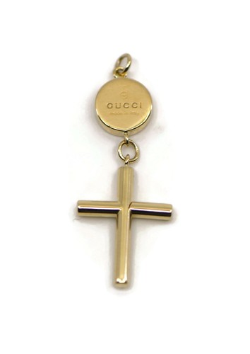 Gucci 18K Yellow G Cross Pendant