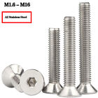 Countersunk Screws A2 Stainless Steel Allen Key Hexagon Socket Bolts M1.6 - M16
