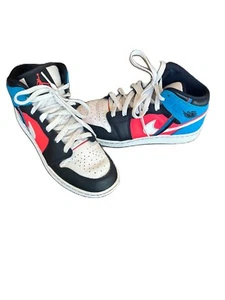 Nike Air Jordan 1 Mid Game Time GS CV4891 001 Black White Blue Orbit 6Y - Picture 1 of 17