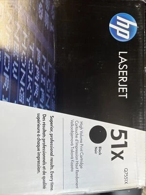 HP LaserJet 51x Black Print Cartridge - Q7551X new and unopened - Image 1 of 3
