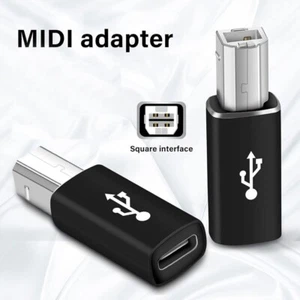 USB Type-C Female to USB B Male Adapter Straight For Scanner Printer Converter - Picture 1 of 18