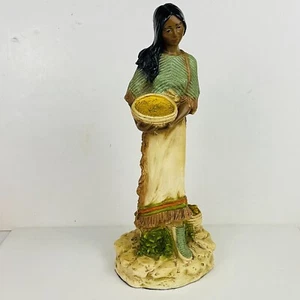 "Estatua vintage de mujer india nativa americana 14"" graznido con papoose homco 1980" - Imagen 1 de 11