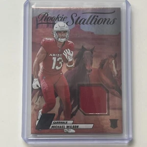 2023 Zenith Michael Wilson Rookie Stallions Patch Jersey Card RC - Cardinals - Picture 1 of 6