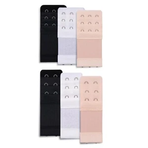 6Pcs Women Bra Extender 3 Hook 3 Rows 2 Hook Bra Strap Extenders Soft and Com... - Picture 1 of 8