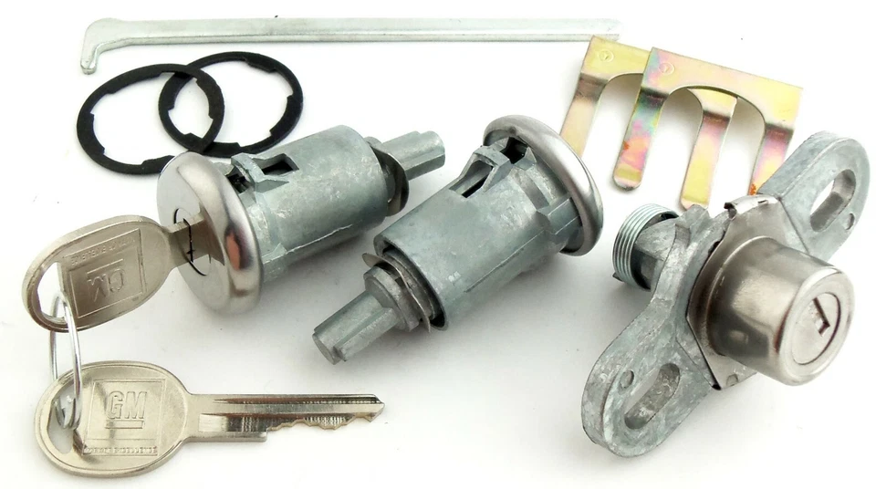 Door and Trunk Lock Set With Original Style Keys 1974-1977 Chevy Camaro Z28 SS - Image 1 of 2